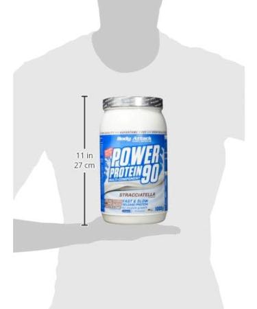 Body Attack Power Protein 90 - Stracciatella 1kg | Multi-Component Protein Powder with BCAA Vitamins & L-Carnitine | Extra Creamy Protein Shake - Made in Germany - Buy Online on GoSupps.com