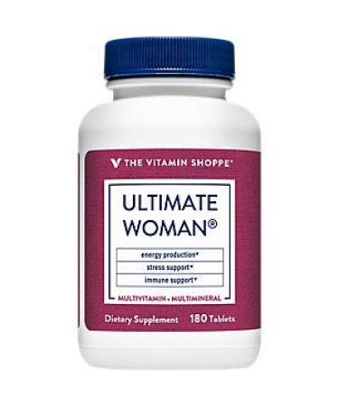 The Vitamin Shoppe Ultimate Woman Multivitamin High Potency Multi with Green Tea Extract Energy & Antioxidant Blend Daily Multi-Mineral Supplement for Optimal Women s Health (180 Tablets) 180 Count (Pack of 1) - Buy Online on GoSupps.com