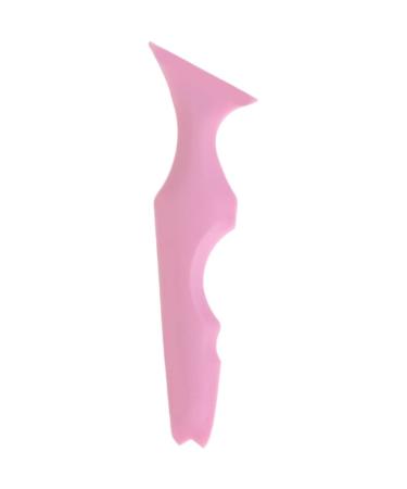 Beaupretty Travel Makeup Brushes Silicone Eyeliner Aid Silicone Eyeliner Stencil Reusable Eyeliner Eyelash Aid Lipstick Wearing Aid Makeup Tool Eye Makeup Brushes Pink