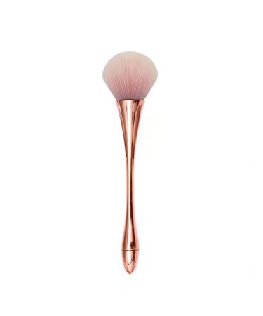 kawehiop Makeup Brush Blush Foundation Loose Powder Blending Brushes Long Handle DIY Portable Plating Washable Make Up Tool Rose Gold