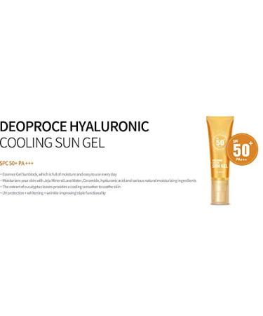 Deoproce Hyaluron Cooling Gel SPC 50+ PA+++ 50G - Hydrating Sunscreen Gel for All Skin Types | International Shipping Available - Buy Online on GoSupps.com