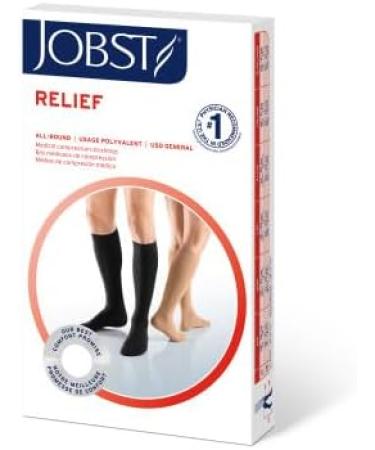 Jobst 114748 Relief 20-30 mmHg Unisex Open Toe Knee Highs - Silicone Top Band | Beige Medium Compression Socks for Women & Men - Buy Online on GoSupps.com
