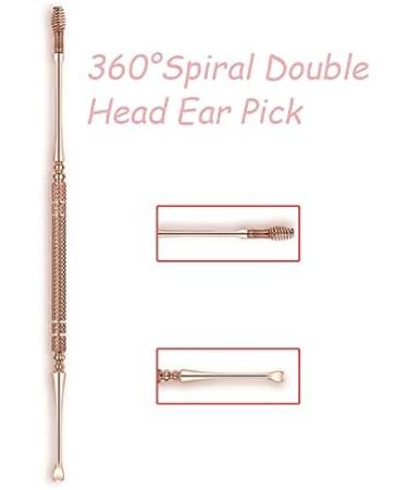 Dual Head Spring Ear Cleaner - 3 Pack Stainless Steel Earwax Removal Tool for Kids and Adults - Buy Online on GoSupps.com