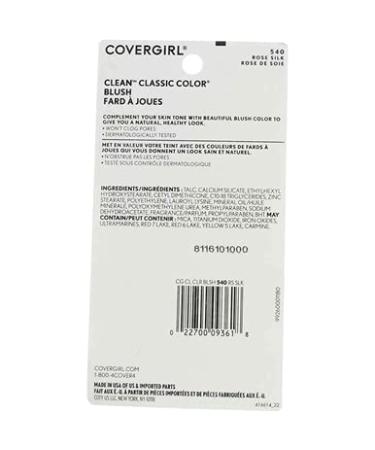 Covergirl Classic Color Blush Rose Silk 540 0.3 oz (Pack of 3) - Buy Online on GoSupps.com