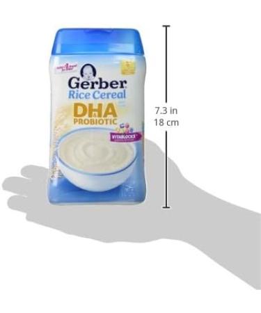 Gerber Baby Cereal DHA and Probiotic Rice 8 Oz - Buy Online on GoSupps.com