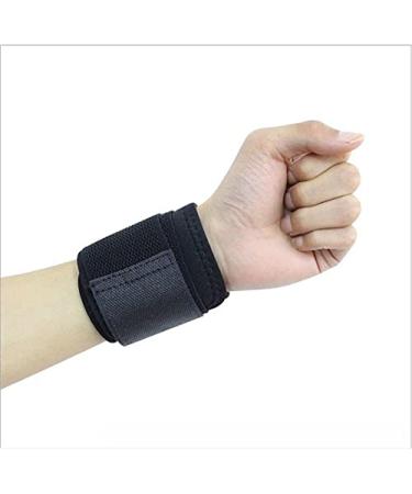 Shop Neoprene Carpal Tunnel Wrist Brace - Anti-Sprain Protection for Basketball | 1 Pair Elastic Compression Strap in Black - Buy Online on GoSupps.com