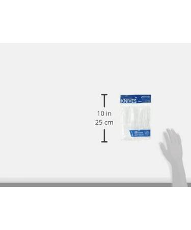 Kitchen Selection Clear Classic Dinnerware Plastic Knives - Pack of 50 | Heavy Weight - Buy Online on GoSupps.com