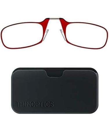 Shop Thinoptics Folding Reading Glasses - Universal Compact Design | Flex-Fit Technology | Dioptries 1.00 1.50 2.00 2.50 | Stylish Reading Aid for Men & Women in Red - Buy Online on GoSupps.com