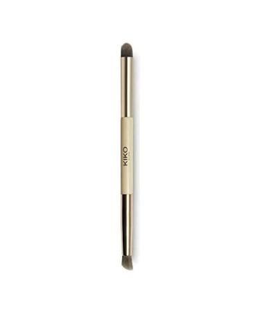 KIKO Milano Green Me Double Eye Brush | Double eye brush for eye shadow and eyeliner