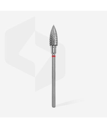 STALEKS PRO - Carbide burr bit - flame (small cross cut) I attachment for apparative manicures and pedicures I grinding attachment for electric grinding devices I nail drill bit (FT10R050/13.5)
