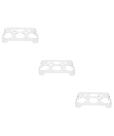 Uonlytech Egg Holder Fridge 3pcs Egg Storage Box Storage Bins Refrigerator Egg Tray Refrigerator Egg Holder Food Container Box