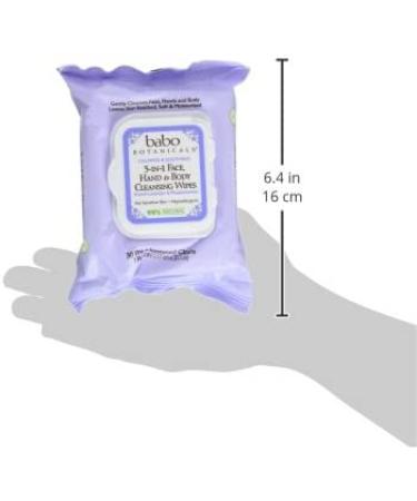 Babo Botanicals Calming 3-in-1 Wipes - Lavender & Meadowsweet for All Ages | 30 ct - Buy Online on GoSupps.com