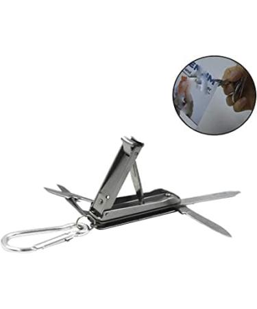 5in1 Multi Tool: Nail Clippers, Nose Hair Scissors, Nail Files, Knife, Screwdriver Key Chain - Ideal for Travel, Fishing, Hiking, Camping - Buy Online on GoSupps.com