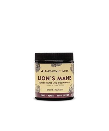 Lions Mane Dual-Extract Concentrated Mushrooms | Nerve Support Fungal Polysaccharides & Antioxidants Source Water Soluble | Protect Cells Against the Oxidative Damage (Powder) 45 Gram (45 Gram)