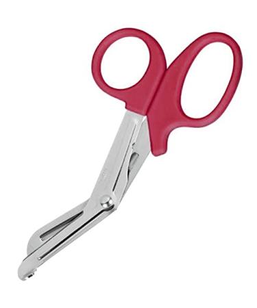 Tough Cut Utility Scissors Trauma Shears for Bandages First Aid Paramedics Multi Use 19cm (Red)