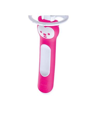 Mam Baby's Brush Toothbrush for Newborns - Safe Short Handle & Small Head Ideal for Milk Teeth (6+ Months) - Pink 1 Piece - Buy Online on GoSupps.com