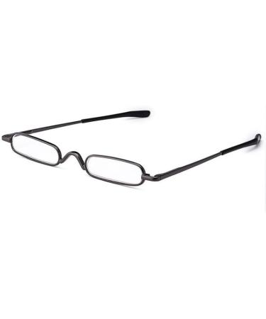 KoKoBin Mini Slim Reading Glasses +2.50 - Unisex Spring Hinge Metal Visual Aid with Case - Black - Buy Online on GoSupps.com