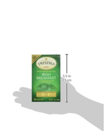 Twinings Irish Breakfast Black Tea Bags - 20 Count | Premium Quality Tea - Buy Online on GoSupps.com