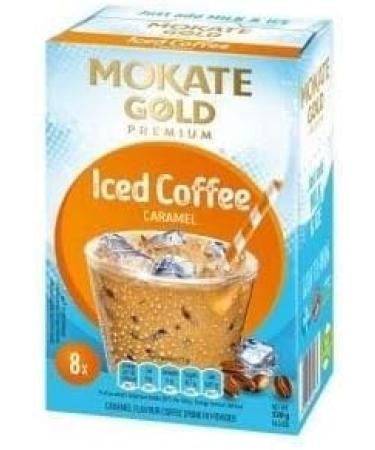 Mokate Gold Premium Iced Coffee Caramel Mocha White Chocolate and Chocolate & Mint Flavour 4 boxes x 8 Sachets Total 32 - Buy Online on GoSupps.com
