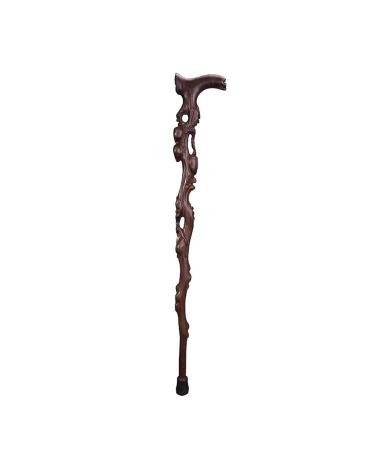 Crutches Wooden Walking Cane Stick Old Man Walking Rod Anti-Slip Ebony Crutches Crafts Birthday Present for Elderly powerfully