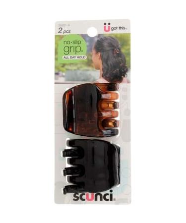 Scunci No Slip Chunky Jaw Clip 2 ea - Pack of 3 (6 Count) - Non-Slip Hair Accessory Set - Buy Online on GoSupps.com