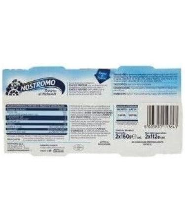 Nostromo Tonno al Naturale Lot of 10 cans of natural tuna 2 cans of 160 g + 1 bag of talc Felce Azzurra 100 g - Buy Online on GoSupps.com