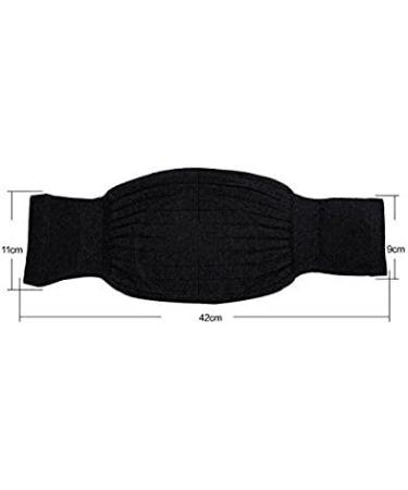 Buy 1 Pair Black Unisex Elastic Warm Knee Sleeves | Thermal Knee Brace Support for Ultimate Comfort - Buy Online on GoSupps.com
