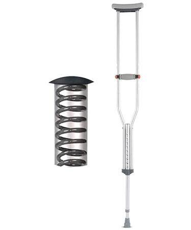 Crutch Underarm Crutches Crutches Elderly Elderly Cane Telescopic Walking Stick-Slip Disabled Family Bathing in Sunlight