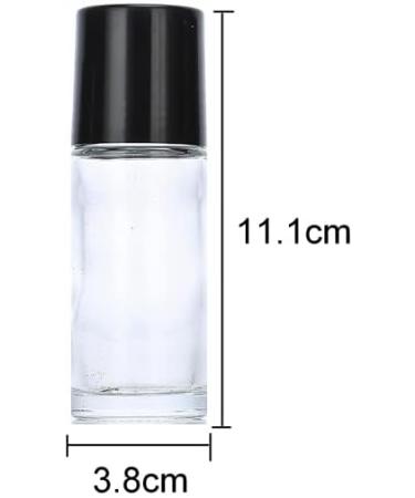 2Pcs 50ml/1.7oz Clear Glass Deodorant Roller Bottle with Plastic Roller Ball & Black Lid Deodorant Bottles Essential Oil Roller Bottles Empty Deodorant Container for Essential Oils Deodorant - Buy Online on GoSupps.com