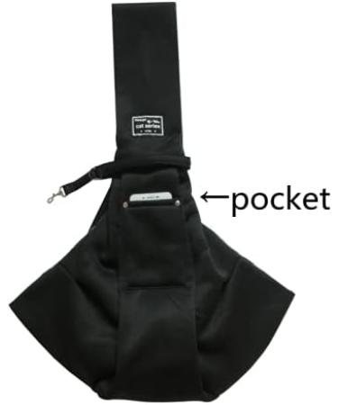Dog Sling Pet Carrier Hand Free Dog Papoose Shoulder Carry Bag for Small Dog Puppy Animals Up to 6kg/13lbs Plaids Inside Wide Shoulder Strap Front Pocket Soft Pet Handbag for Outdoor Walking Shopping Black - Buy Online on GoSupps.com