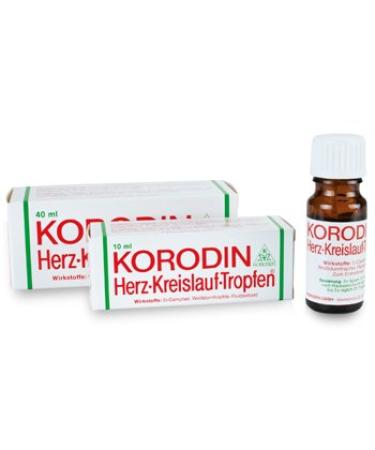 Korodine cardiovascular drops made of hawthorn fruit fluid extract and D-campher in the event of dizziness due to low blood pressure savings set 3x40ml