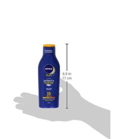 NIVEA FP15 Protect and Hydrate 200ml - Best Solar Sunscreen for All Skin Types - International Shipping Available - Buy Online on GoSupps.com