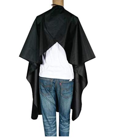 Professional Barber Cape Set - Snap Closure, Water Resistant Nylon - 59x47 inches - Black (2 Pcs) - Buy Online on GoSupps.com