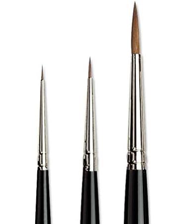 da Vinci Watercolor Maestro Kolinsky Red Sable Brush Set 5500-3 - Series 10 Sharp Round, Sizes 5/0, 0 & 4 | Elegant Black Gift Box | 3 Brush Set - Buy Online on GoSupps.com