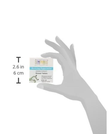 Aura Cacia Reviving Peppermint Aromatherapy Shower Tablets - 3 Pack (3 oz) | Refreshing Aromatherapy for Home Spa - Buy Online on GoSupps.com
