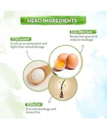 Conditioner with Egg Protein & Collagen | Strengthens Hair & Adds Shine | Deep Conditioning for Dry Damaged & Frizzy Hair | 8.45 Fl Oz (250ml) - Buy Online on GoSupps.com