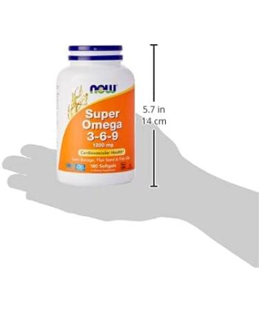 Now Foods Super Omega 3-6-9, 1200mg, 180 Softgels â€“ Premium Omega Fatty Acids for Heart & Joint Health - Buy Online on GoSupps.com