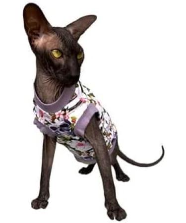 Kotomoda Cat's T-shirt Lilac sculls for Sphynx and naked cats (Small) - Buy Online on GoSupps.com