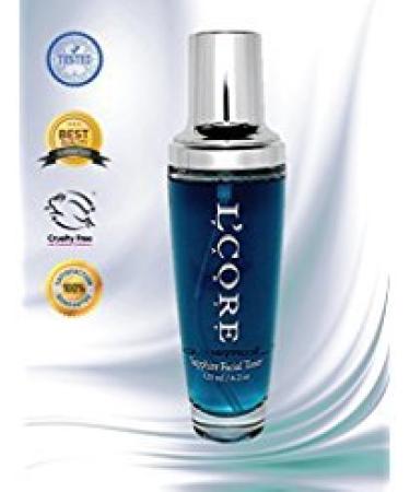 L'Core Paris Sapphire Face and Neck Toner with Organic Extracts - Enriched with Aloe Vera Vitamin E Moisturizes Your Skin and Removes Makeup - precious gems collection - 4oz/120ml