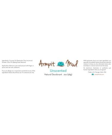 Natural Unscented Deodorant for Women & Men | 2 OZ Bentonite Clay | Paraben & Phthalate Free Absorbs Wetness Naturally - Buy Online on GoSupps.com