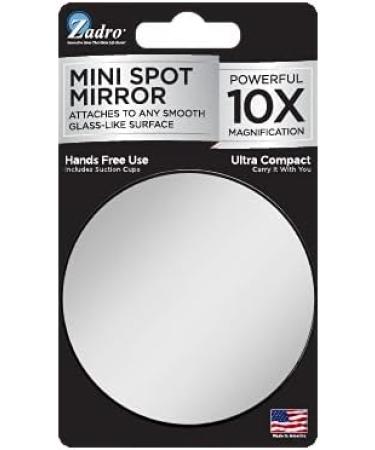 Zadro 3 Round 10x Magnification Travel Mirror - Compact Hand Mirror for Women | Suction-Cup Shaving Mirror - Buy Online on GoSupps.com