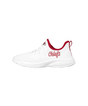 FOCO NFL Womens NFL Team Logo Athletic Shoes Sneakers Kansas City Chiefs 10 White