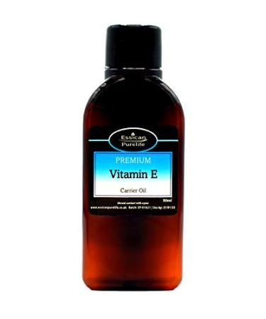 Vitamin E Oil 100% Pure Natural Vitamin E Oil Vitamin E Oil For Skin Scars Hair & Face Scalp Nails Moisturising & Hydrating Carrier Oils Vegan Cruelty Free Hexane Free No GMO - 50ml 50 ml (Pack of 1)