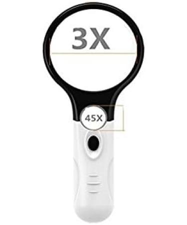 Torontoo Handheld 3 LED Light 45x Magnifier Reading Magnifying Glass Lens Jewelry Loupe White Light Magnifier-a - Buy Online on GoSupps.com