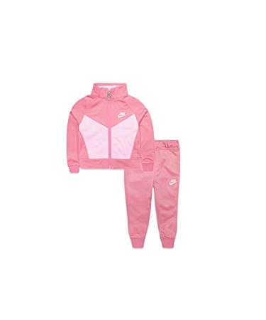 Nike Girls Futura Tricot Track Suit 2 Piece (Pink Gaze(36C552-AB3)/White, 24 Months)
