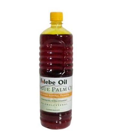 100% Pure Natural Red Palm Oil. 1L. No Cholesterol Cooking Oil with Vitamin E. Cruelty-Free Palm Oil rich in anti-oxidants. Folebe Oil. Cameroon Palm Oil.