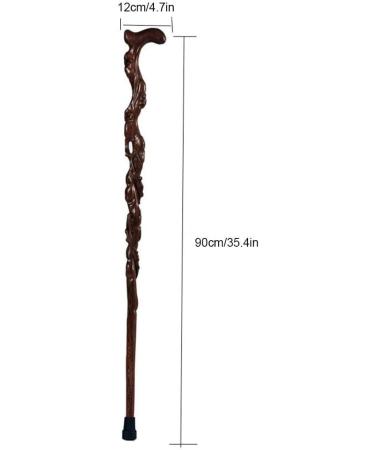 Wooden Walking Stick Solid Cane Natural Hardwood Walking Cane Rosewood Crutches Hand Carved Older Walking Stick - Buy Online on GoSupps.com