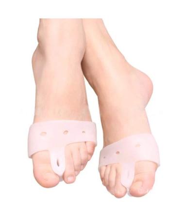 Brussels 08 2 couple unisex silicone toe separator smooth iron silicone toe separator balesia pain relief big toe spreader pillows bale toe pads random color