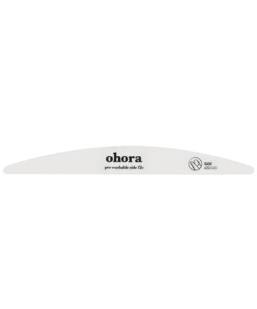 ohora Pro Washable Nail File(Side) - Nail Shaper & Trimmer - Two-Sided Fine Grit for Smoother Buff - Creates a Consistent Flawless Finish - Professional Nail Care Tool