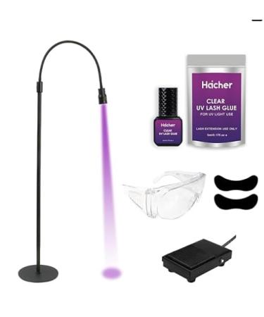 UV Lash Glue System UV Lash Lamp Light for Lash Extensions with Foot Pedal
